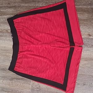 XERSION BRAND MEN'S BIG & TALL RED AND BLACK ATHLETIC BASKETBALL SHORTS SIZE 2XL
